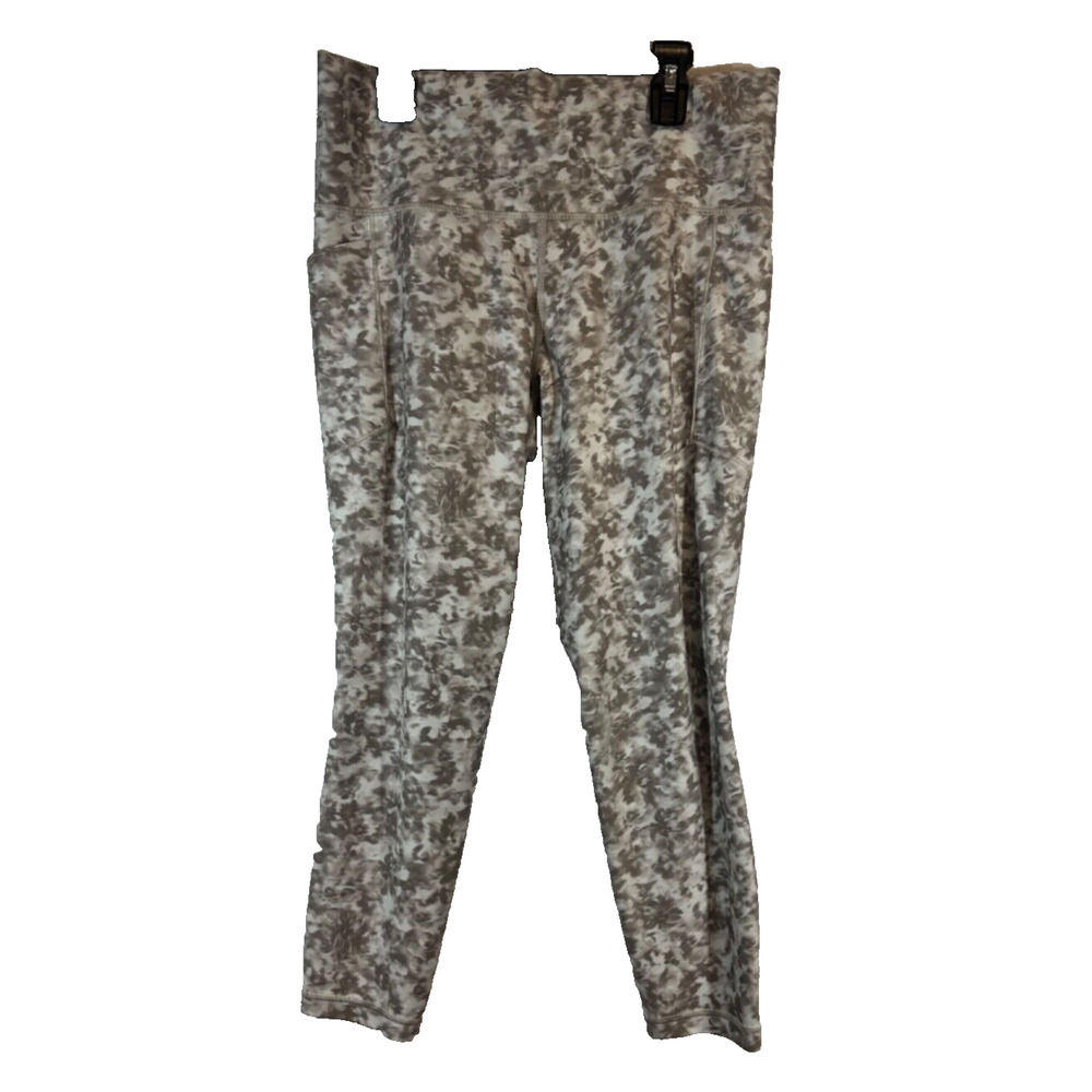 Athleta Salutation Stash Print 7/8 Tight Women's Sz L Legging Print Athletic D50